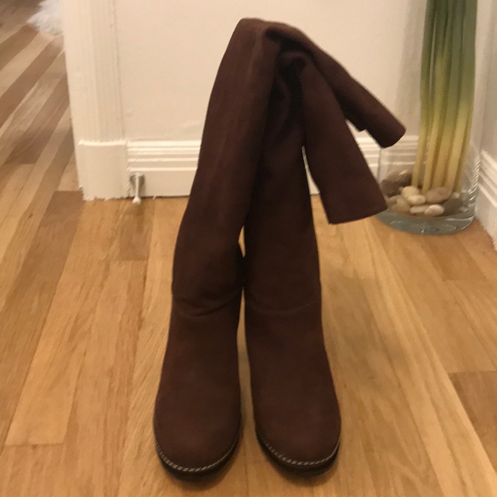 ***SOLD*** Cole Haan Nola Slouch Boots Chestnut Nubuck - Picture 13 of 14